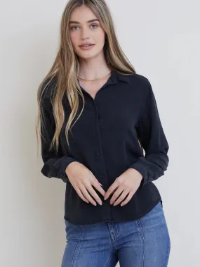 Black Button-Down Shirt