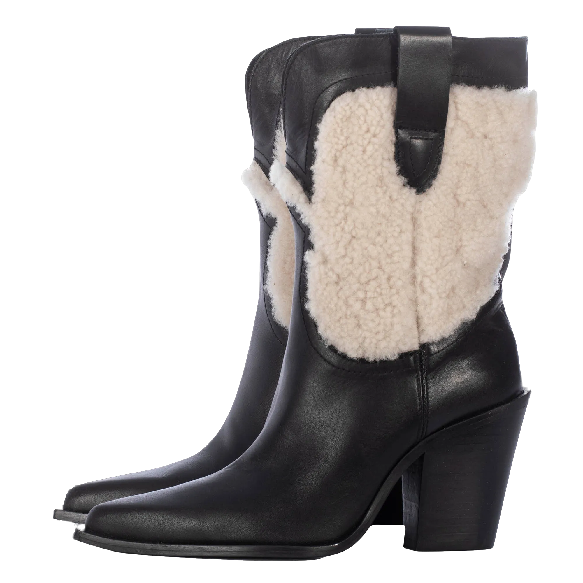 Black Fur Western Boot - Result