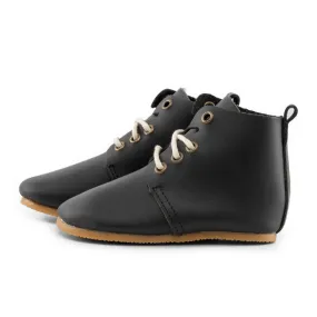 Black High Top Oxfords - Durable Sole