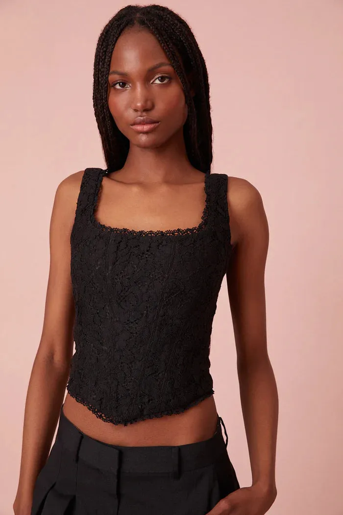 Black Love Shack Fancy Lorelai Bustier for Sale