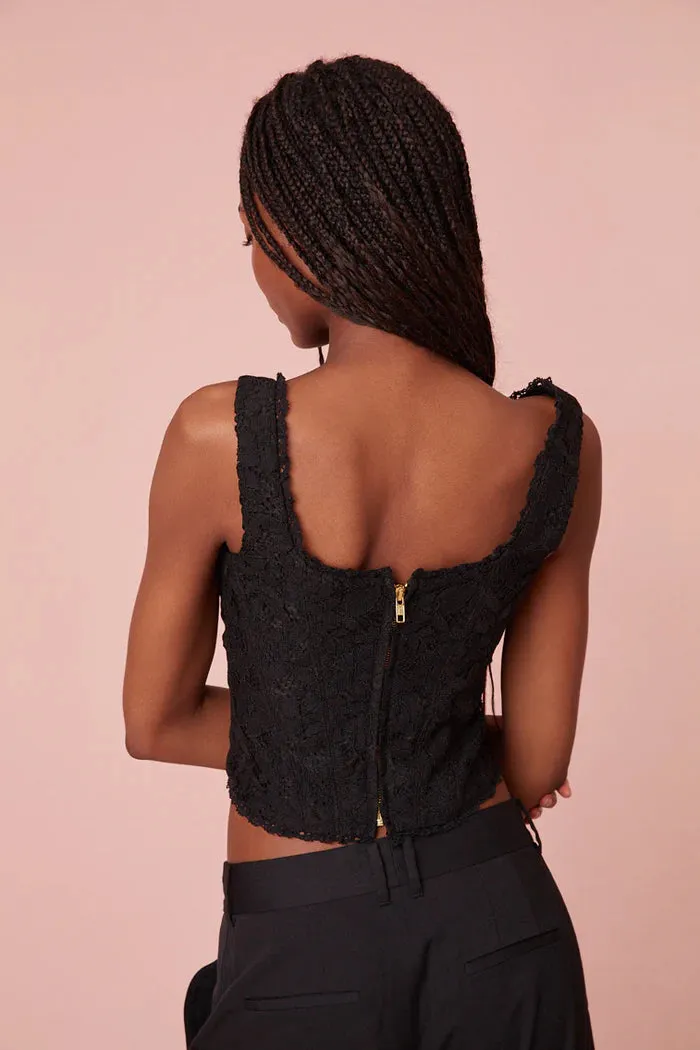 Black Love Shack Fancy Lorelai Bustier for Sale