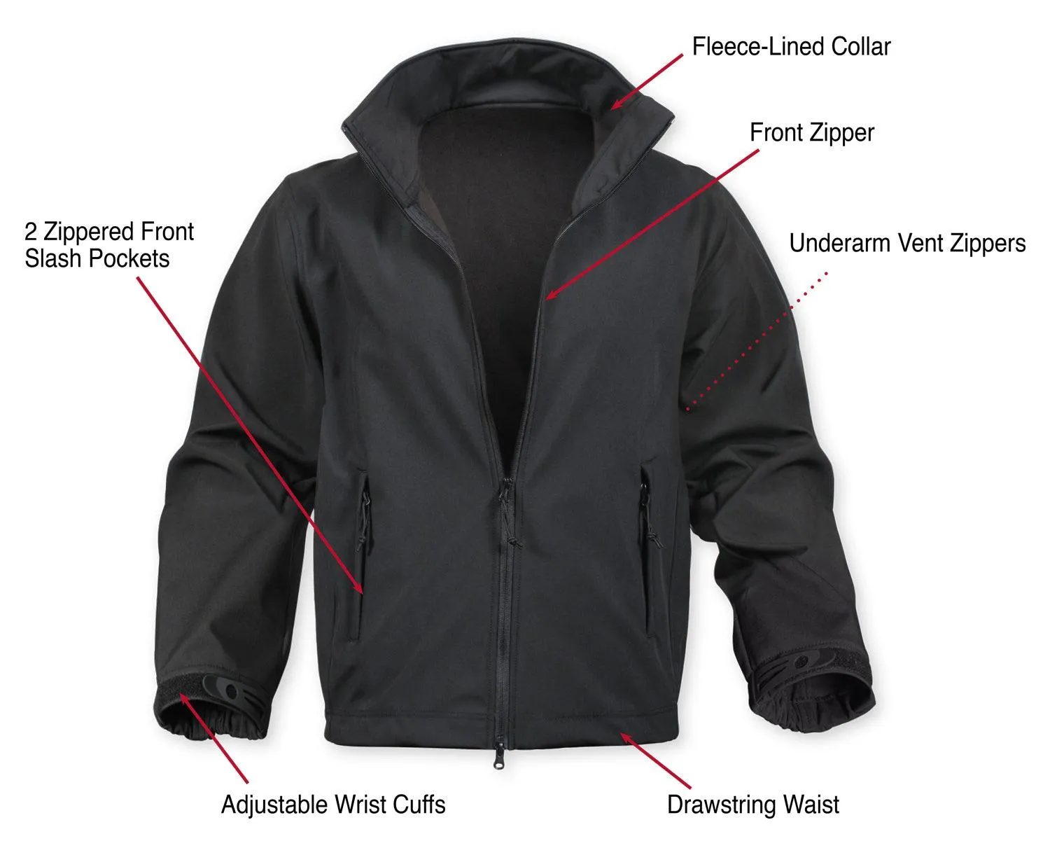 Black Soft Shell Uniform Jacket