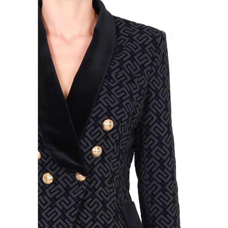 Blazer doppio petto tessuto nero