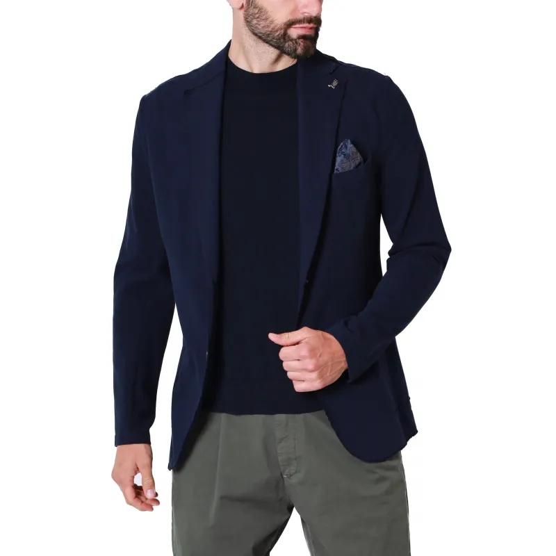 blazer jersey stretch blue