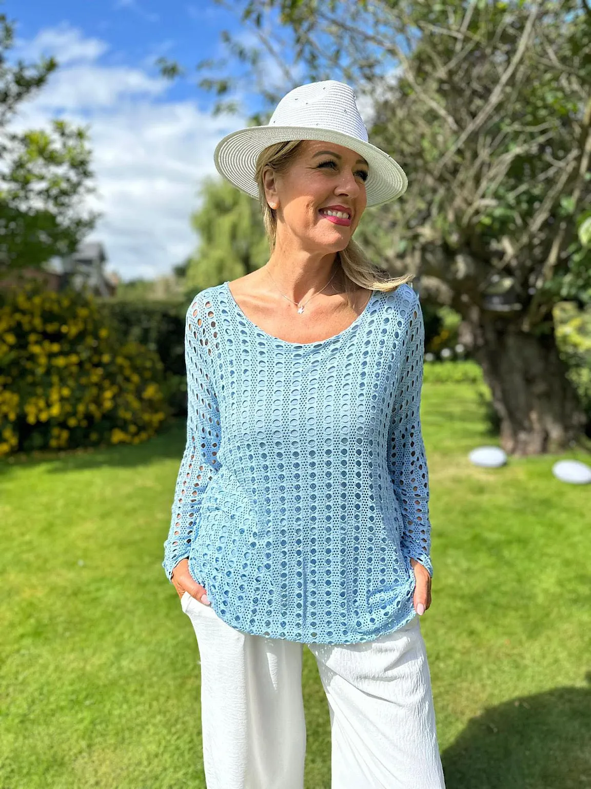 Blue Light Multi Hole Top - Finn