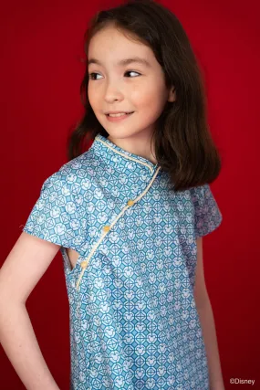 Blue Mickey Tiles Cheongsam | Exclusive Collection | Shop Now