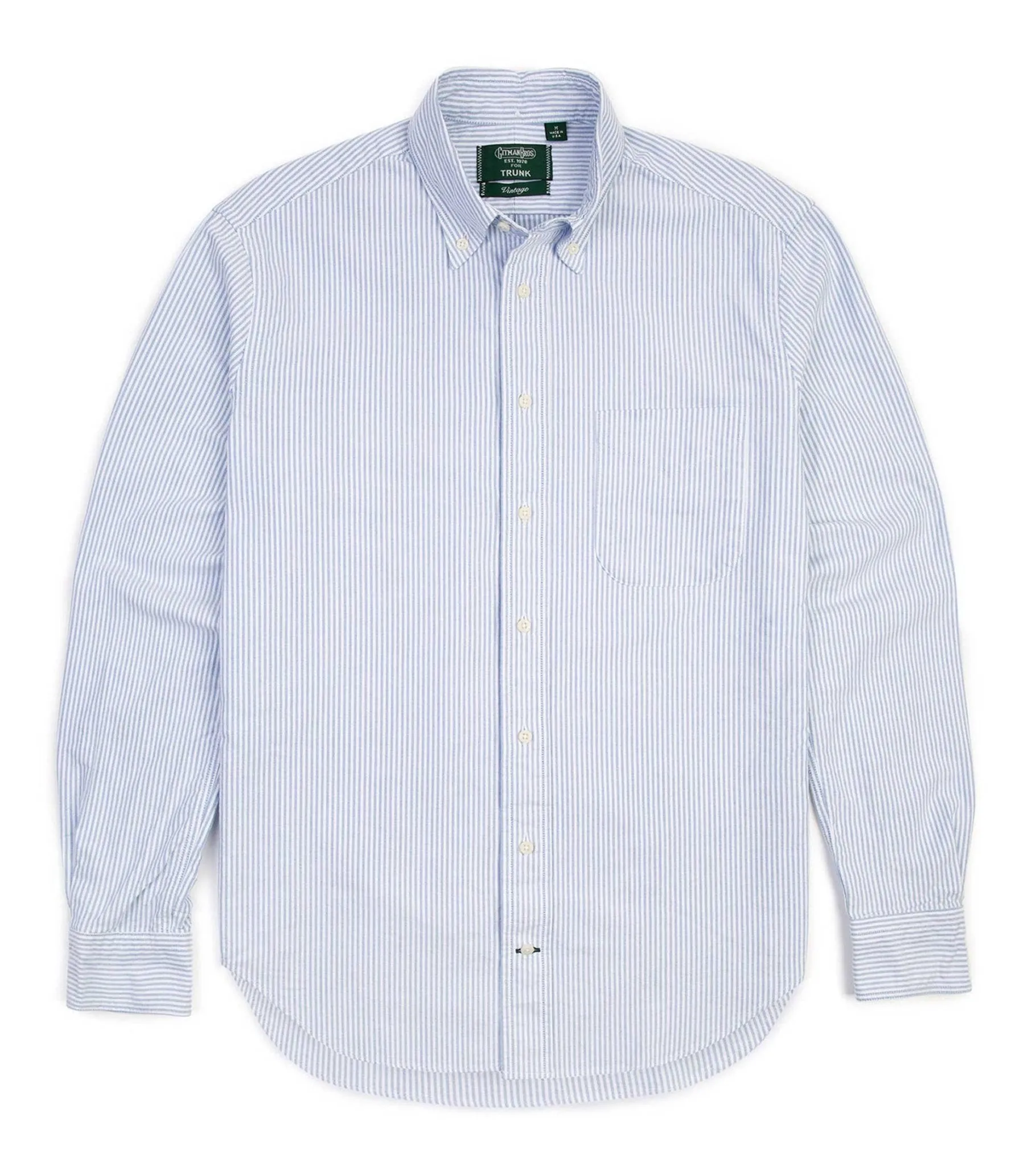 Blue Stripe Gitman Vintage Oxford Shirt