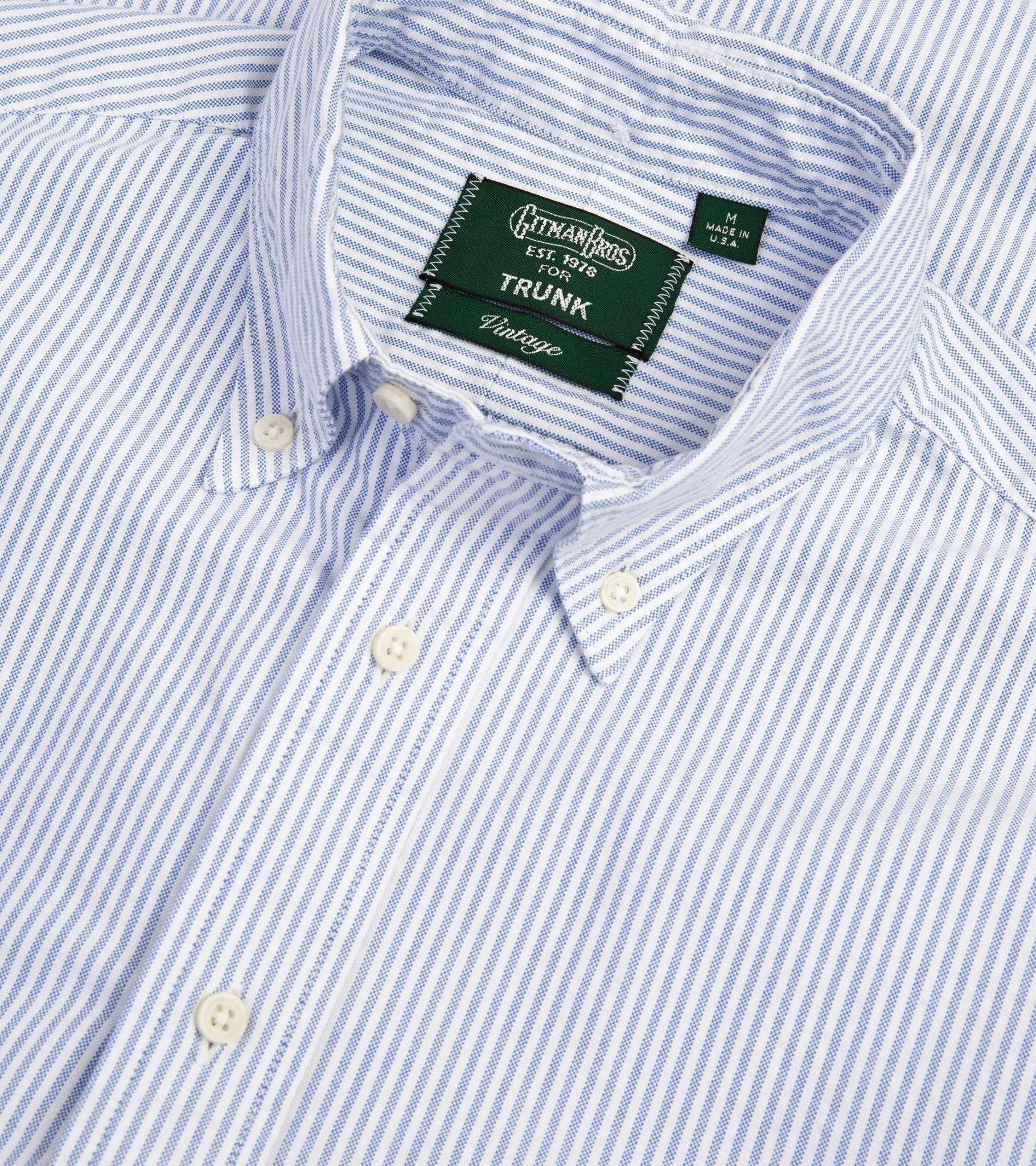 Blue Stripe Gitman Vintage Oxford Shirt