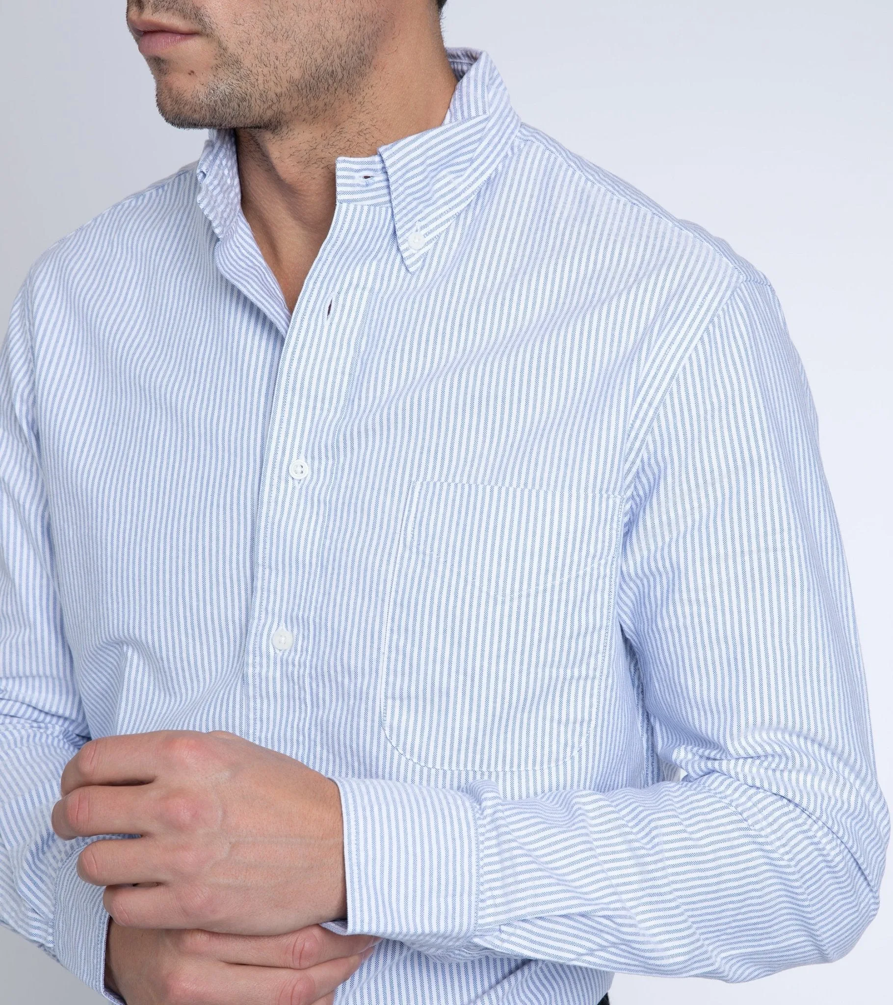 Blue Stripe Gitman Vintage Oxford Shirt