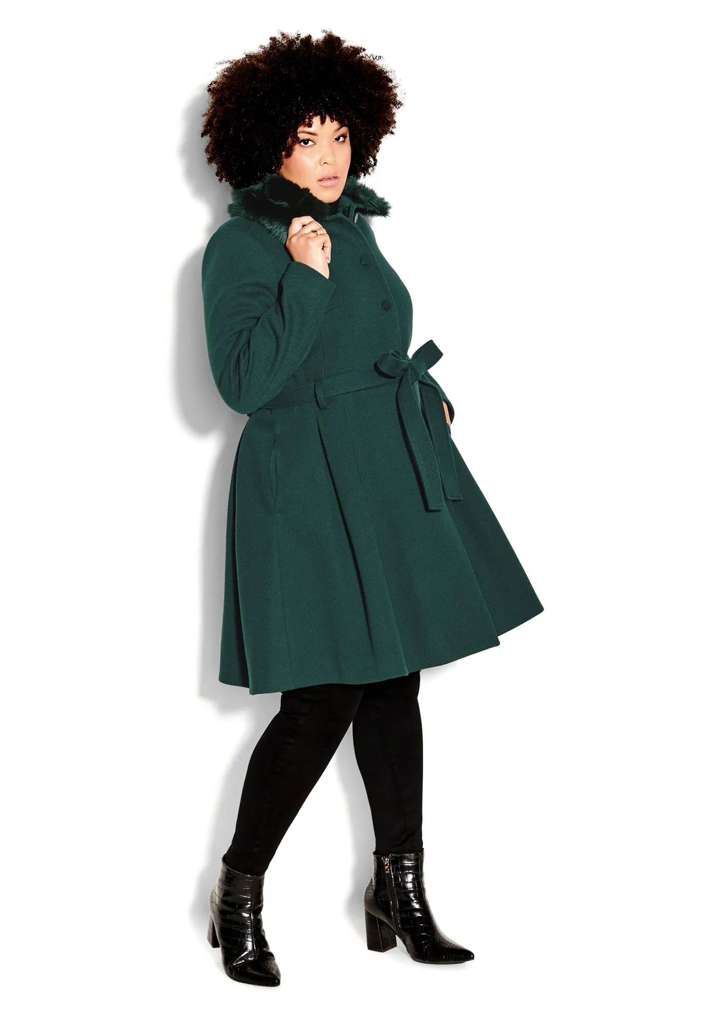 Blushing Belle Coat - jade