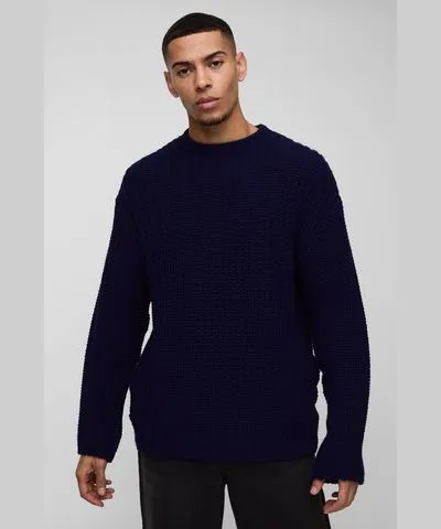 boohooMAN Mens Oversized Chunky Knitted Sweater