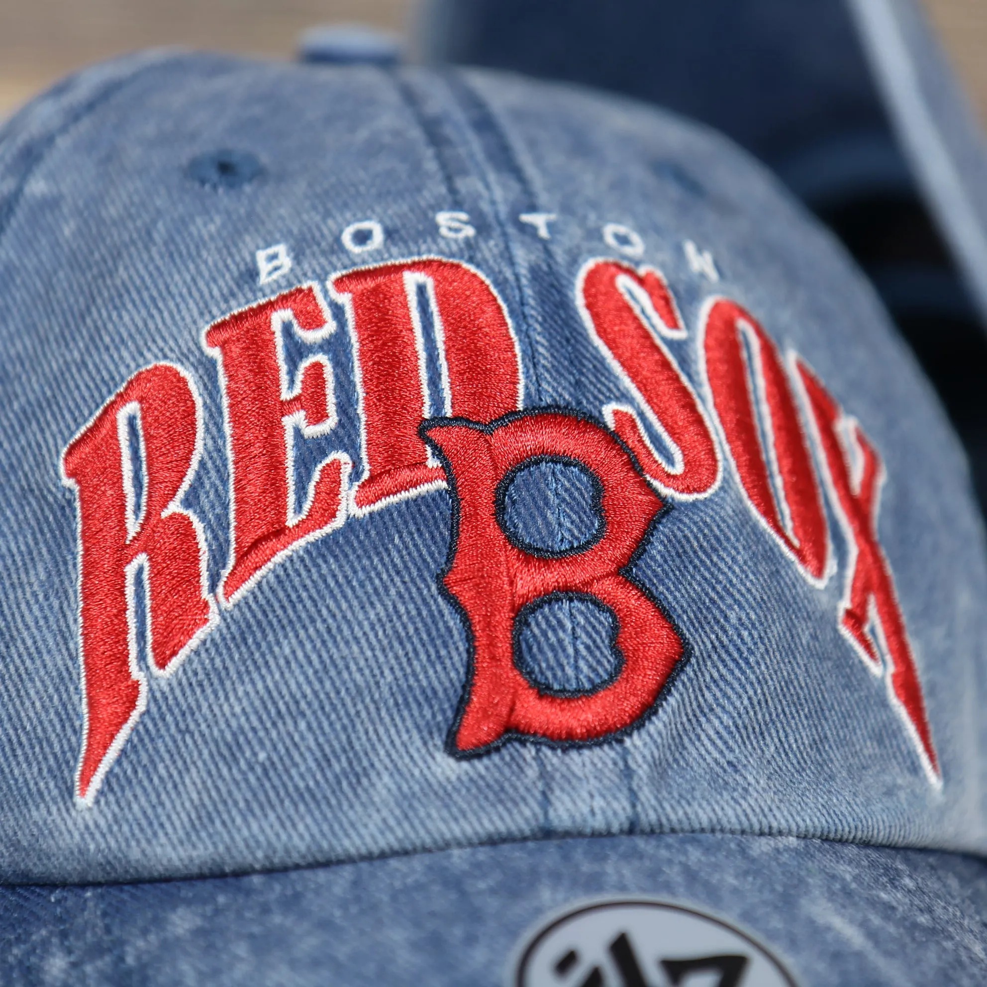 Boston Red Sox Retro Blue Baseball Cap | Distressed Adjustable Dad Hat