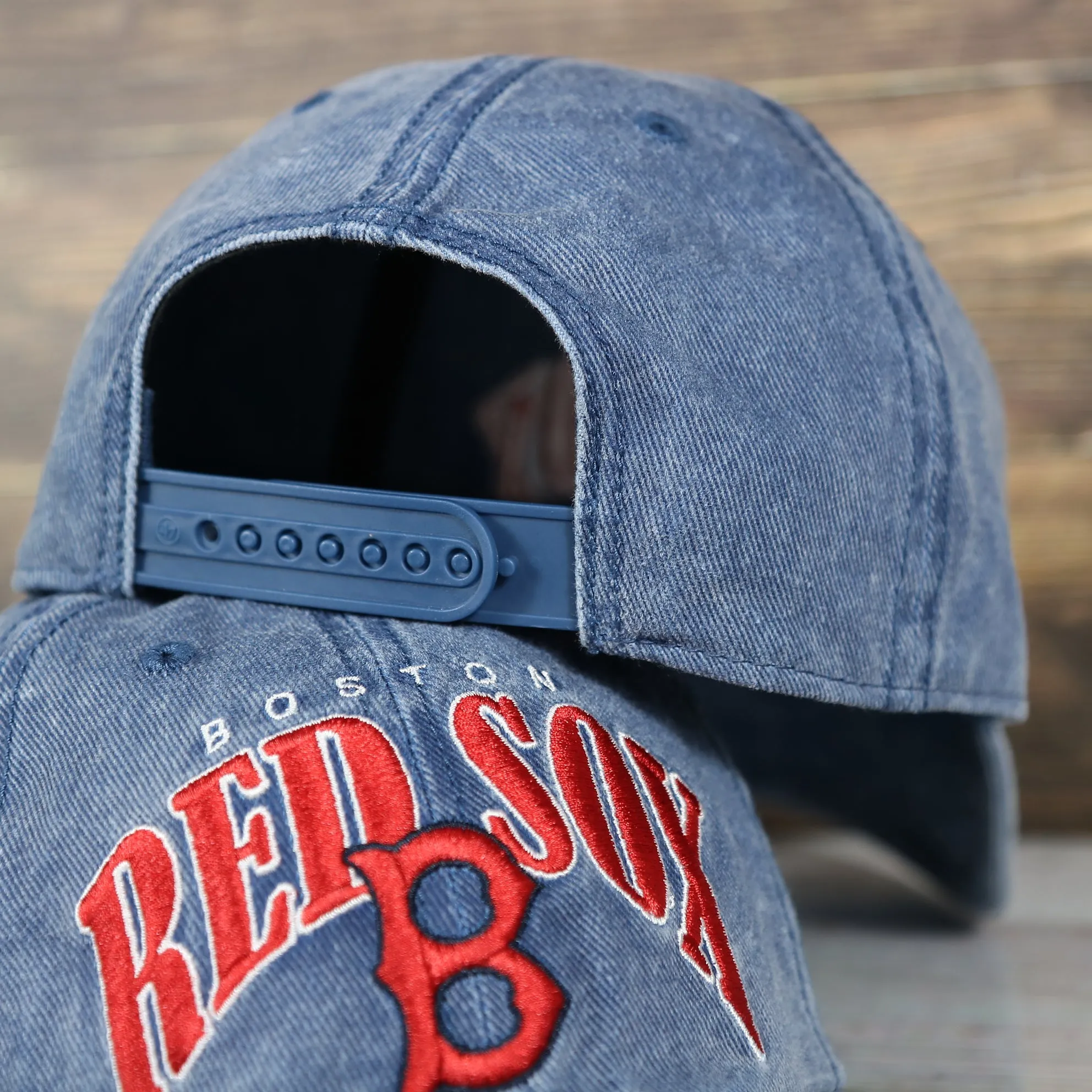 Boston Red Sox Retro Blue Baseball Cap | Distressed Adjustable Dad Hat