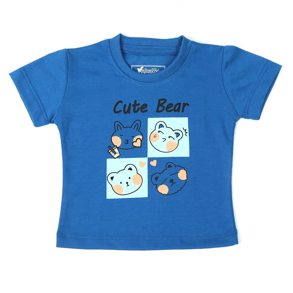 Boys Half Sleeves T-Shirt - Blue for Newborns