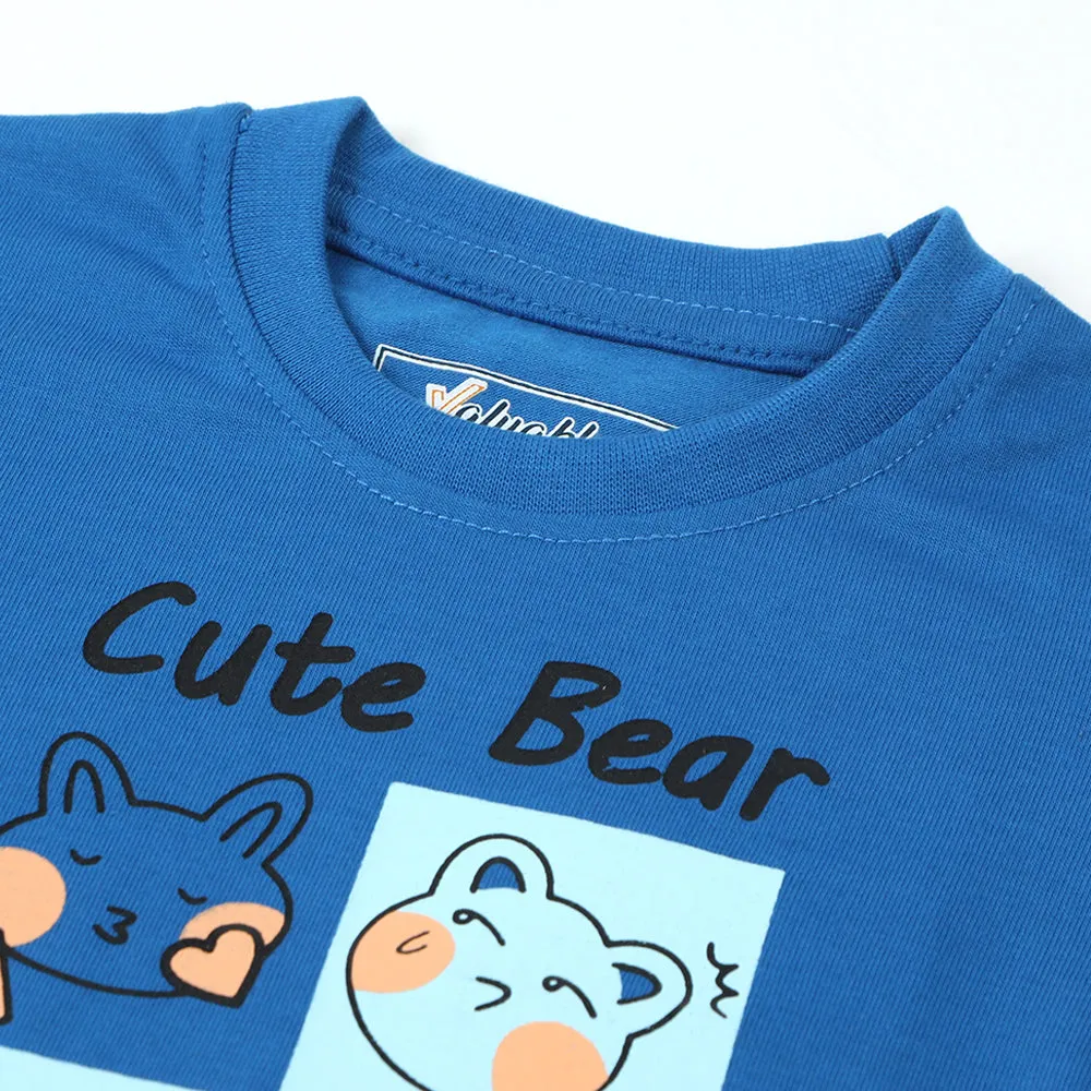 Boys Half Sleeves T-Shirt - Blue for Newborns