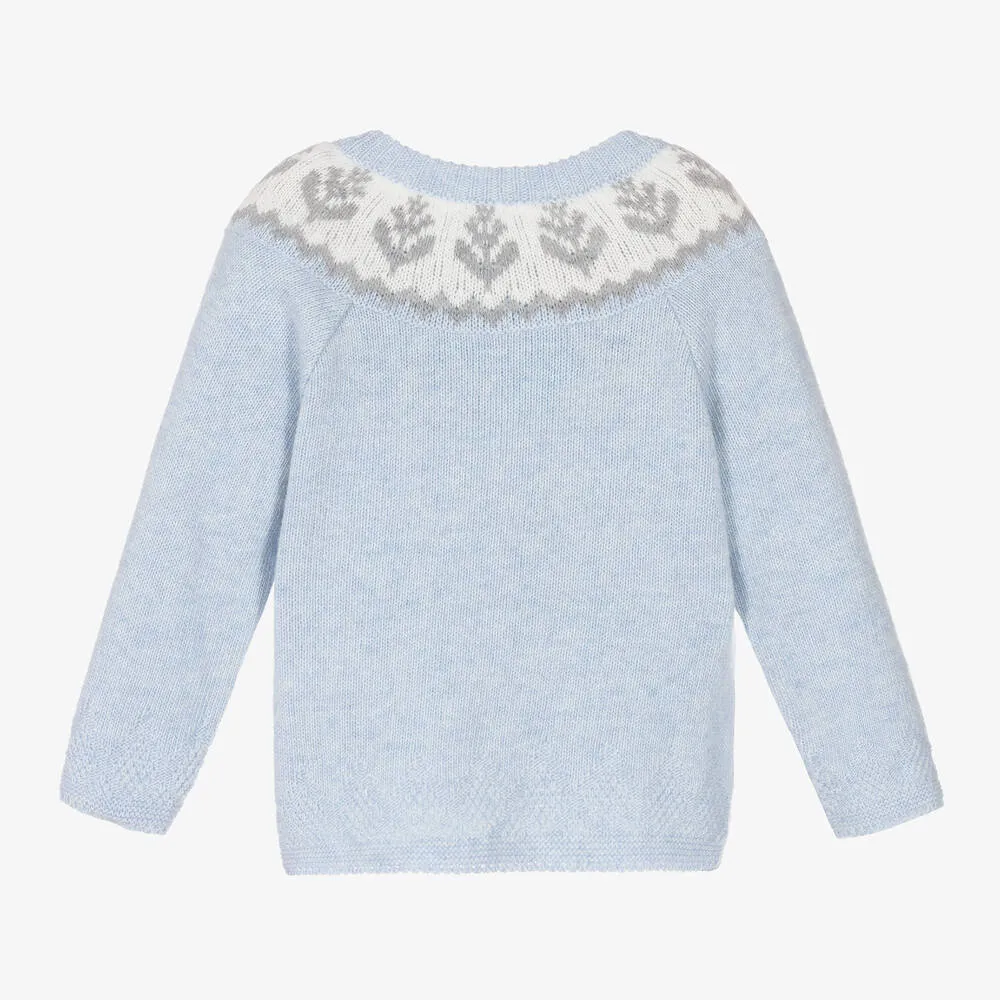 Boys Light Blue Knitted Sweater