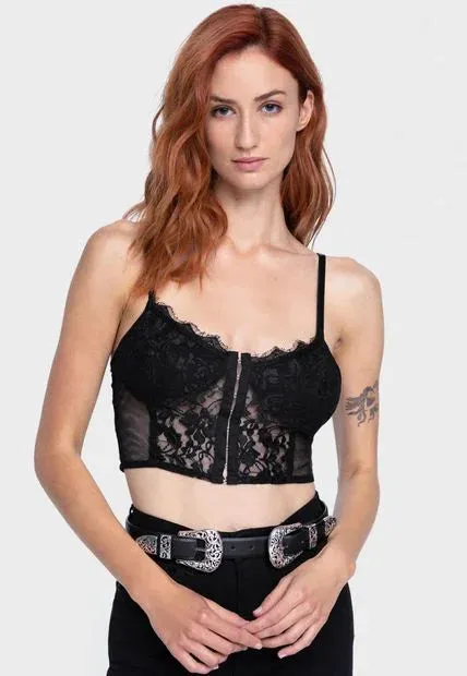 Bralette lace top corset style bustier ONA SAEZ.