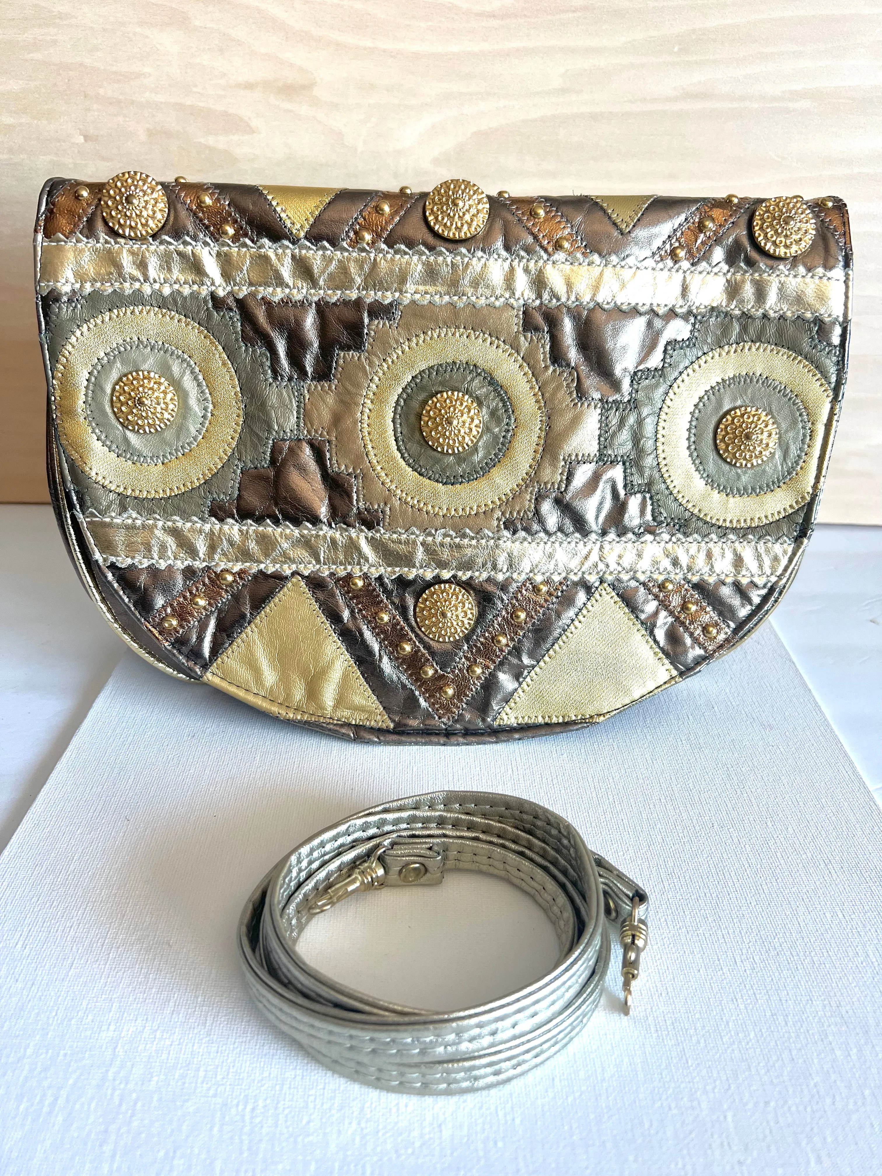 Bronze Vintage Crossbody Bag