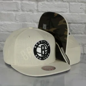 Brooklyn Nets Snapback Hat | Mitchell and Ness Distressed Snapback Hat