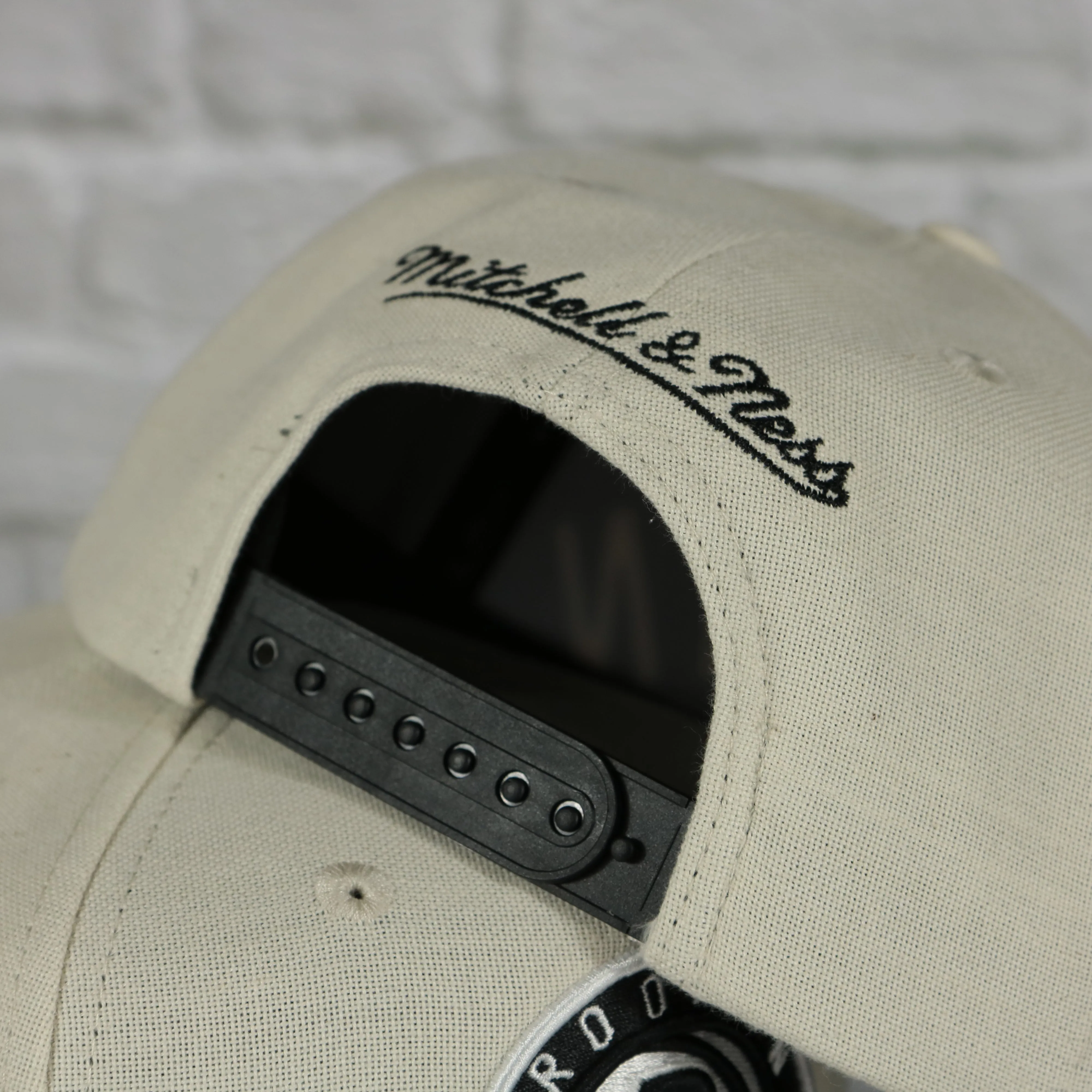 Brooklyn Nets Snapback Hat | Mitchell and Ness Distressed Snapback Hat