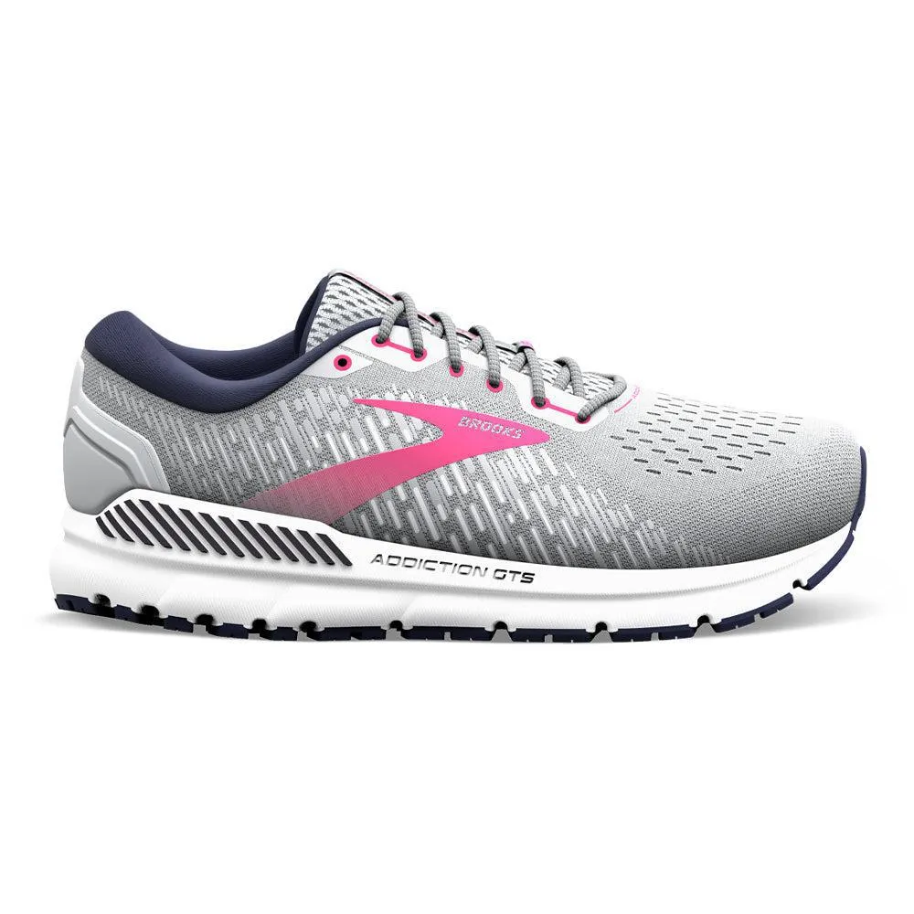 Brooks Addiction GTS 15 Women's Running Shoes - Oyster/Peacoat/Lilac Rose, Size 10 2E Wide