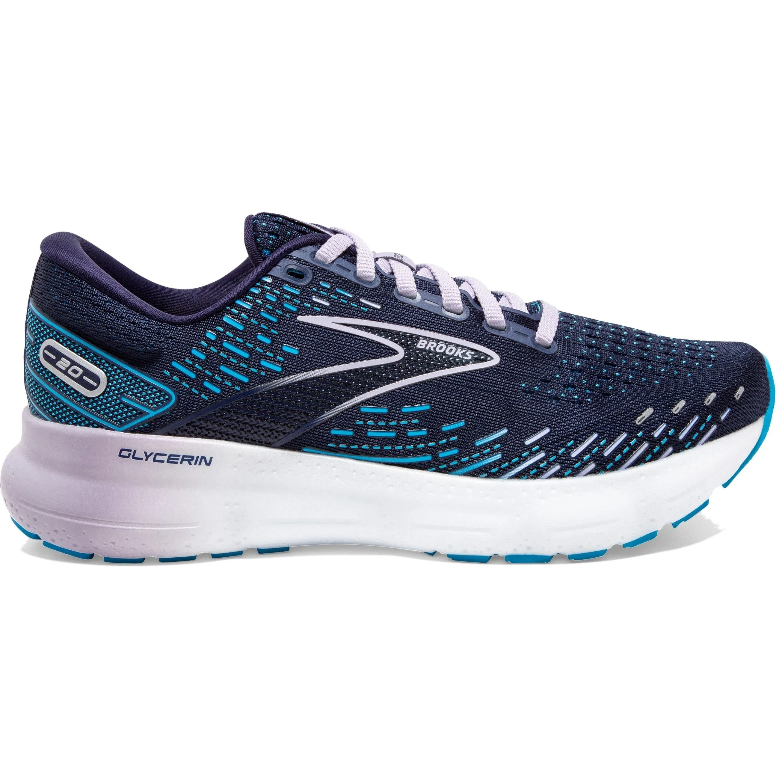 Brooks Glycerin 20 Women's Running Shoes - Peacoat/Ocean/Pastel Lilac - Size 6 Narrow (2A)