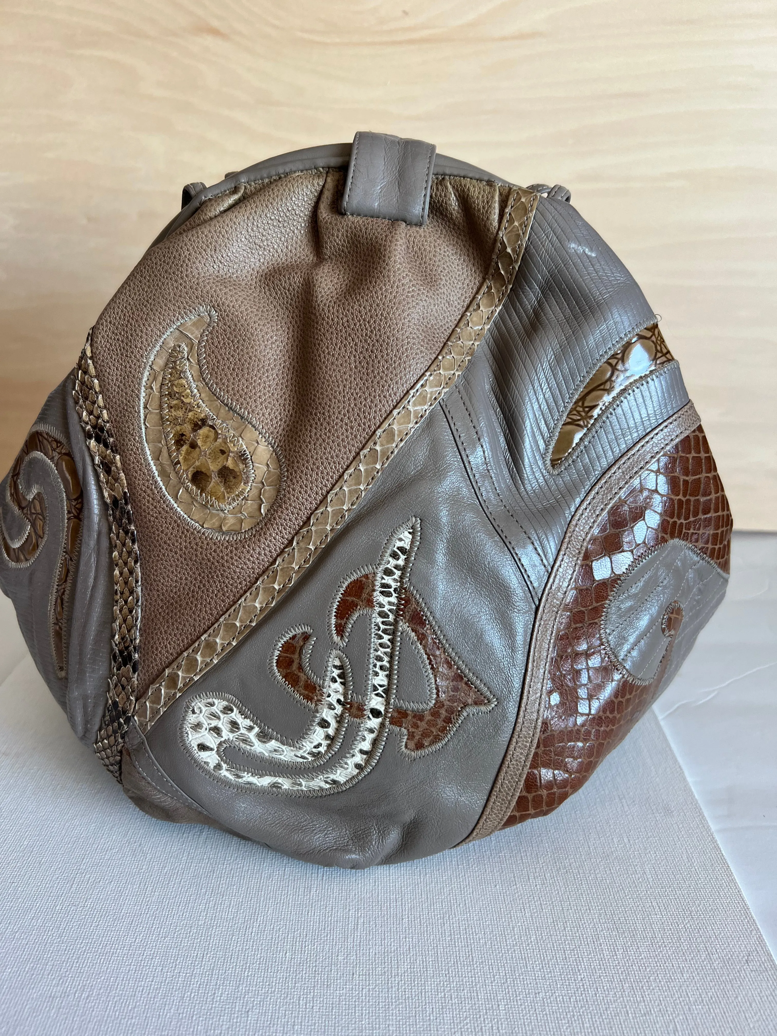 Brown Leather Clutch Crossbody