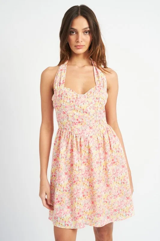 Bustier Halter Neck Dress - Find it Now