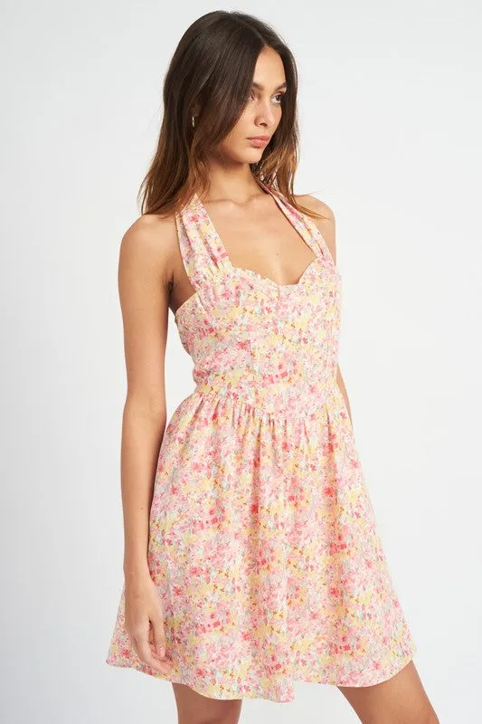 Bustier Halter Neck Dress - Find it Now