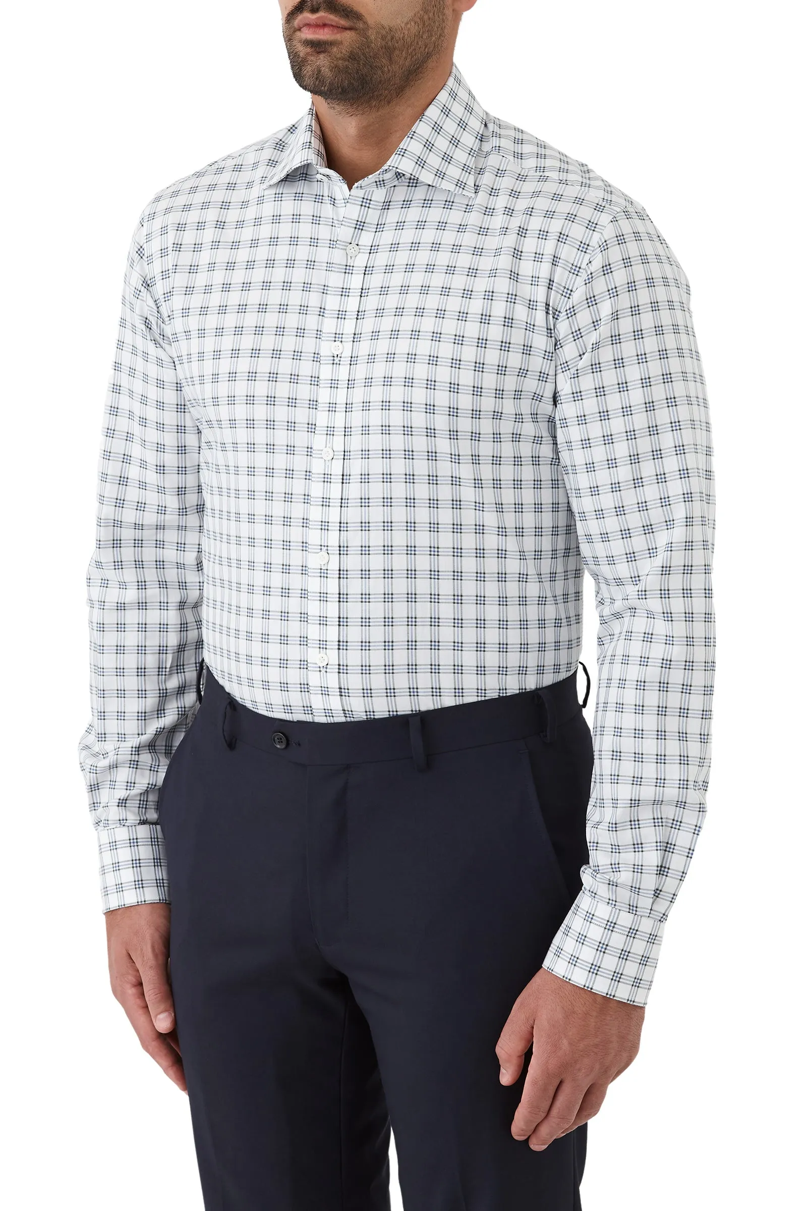 Cambridge Carlton Shirt - Green Blue Check