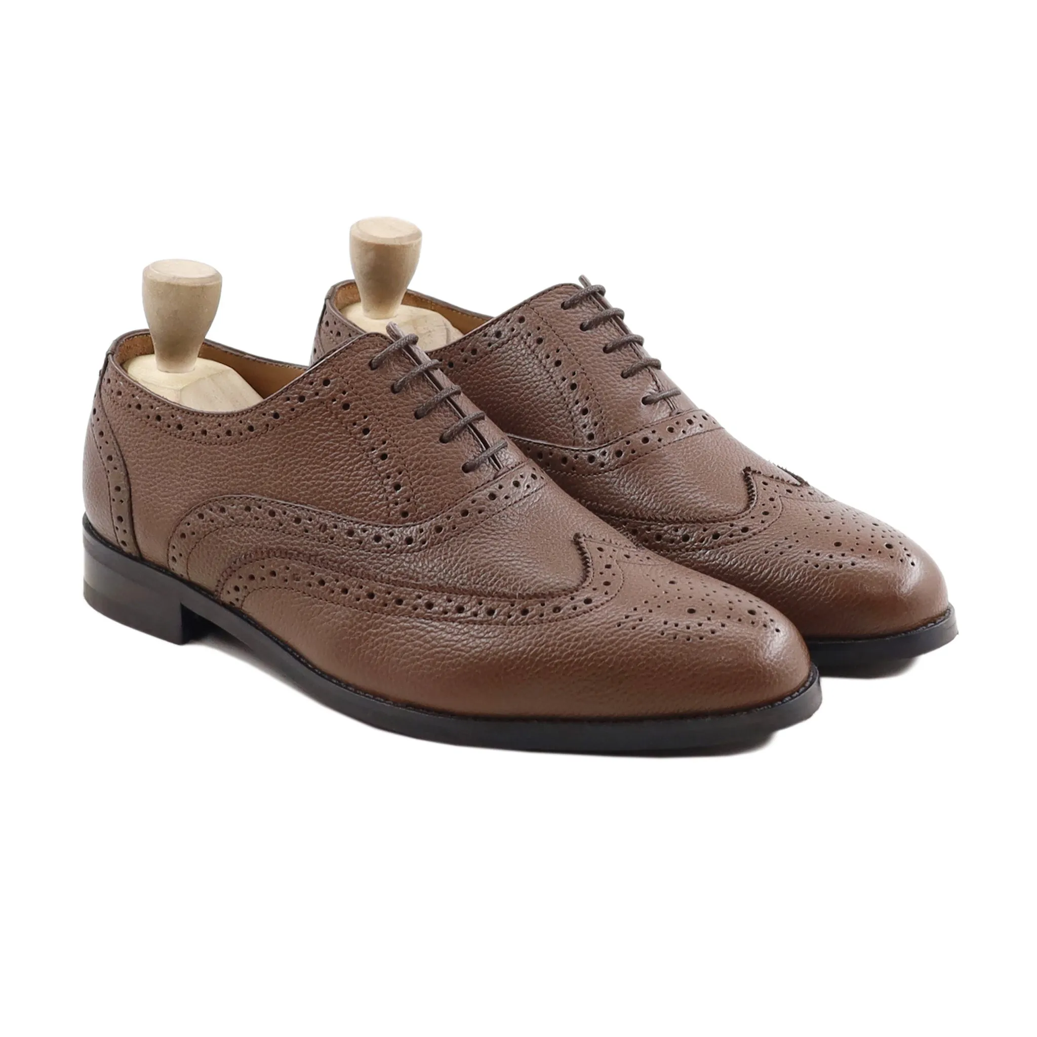 Capellen oxford - brown pebble grain