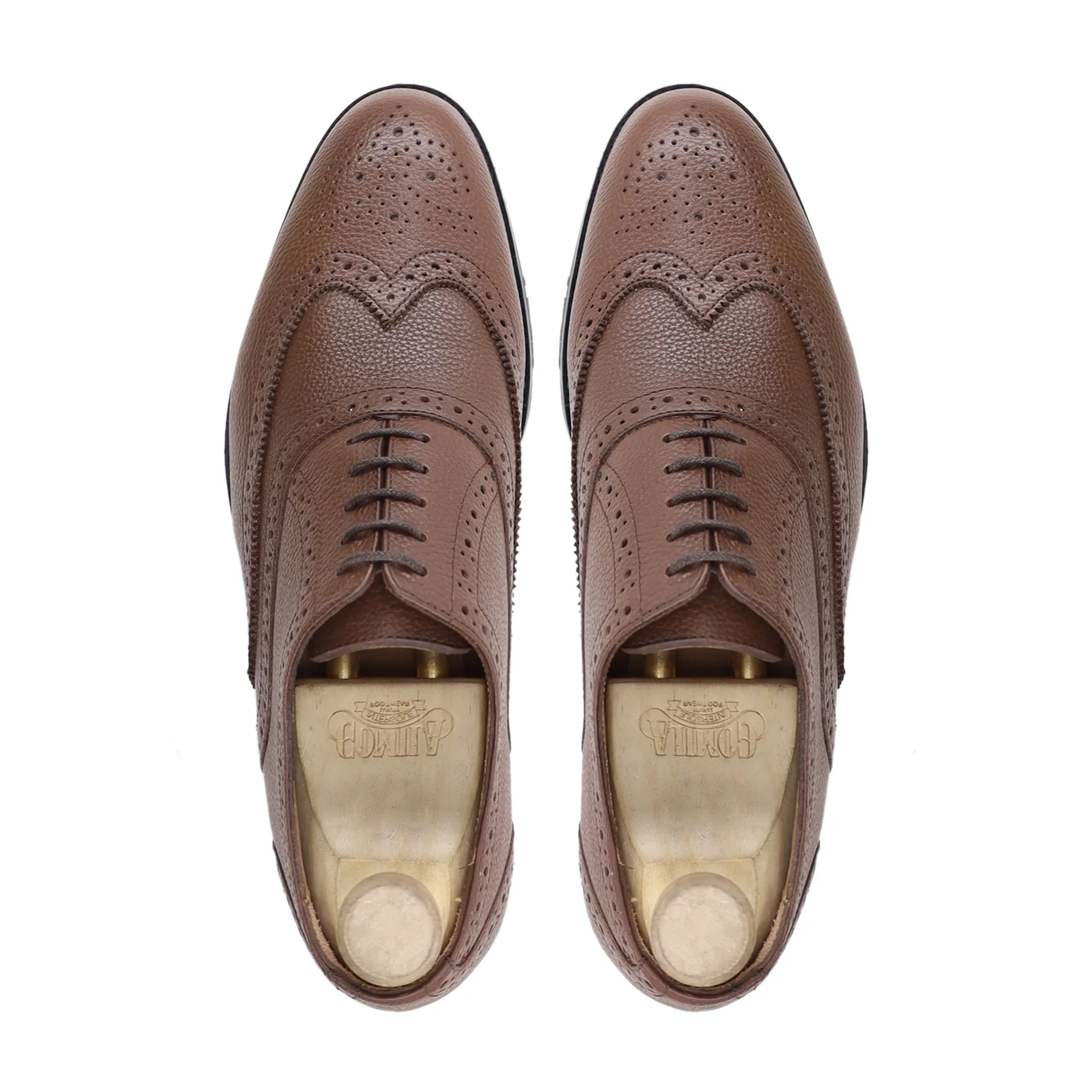 Capellen oxford - brown pebble grain