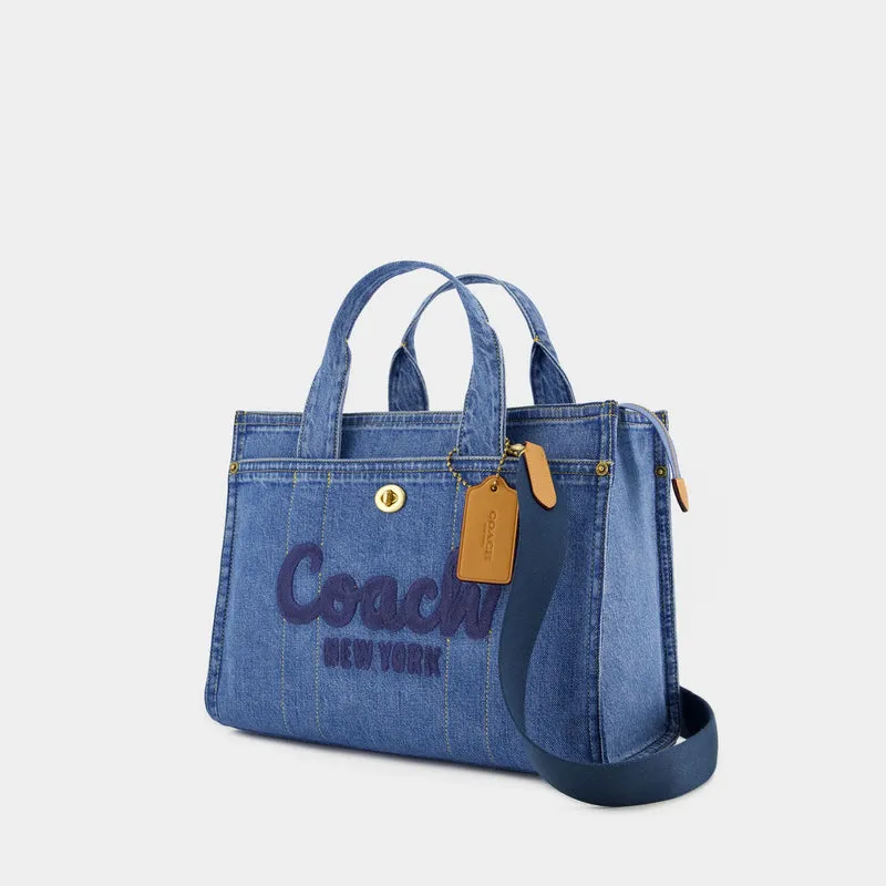 Cargo Tote Shopper Bag - Coach - Canvas - Blue