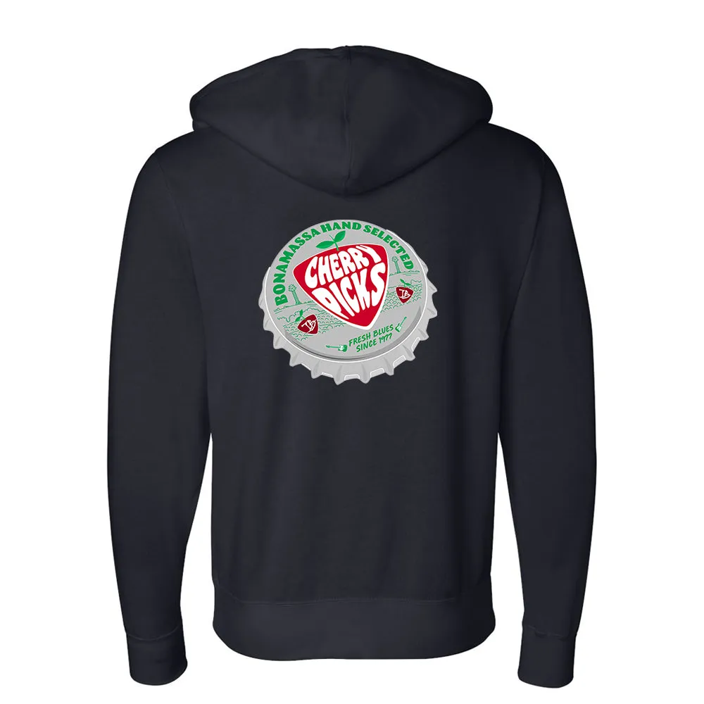 Cherry Picks Bottle Cap Zip-Up Hoodie (Unisex)