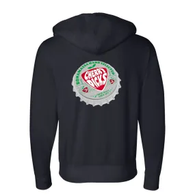 Cherry Picks Bottle Cap Zip-Up Hoodie (Unisex)