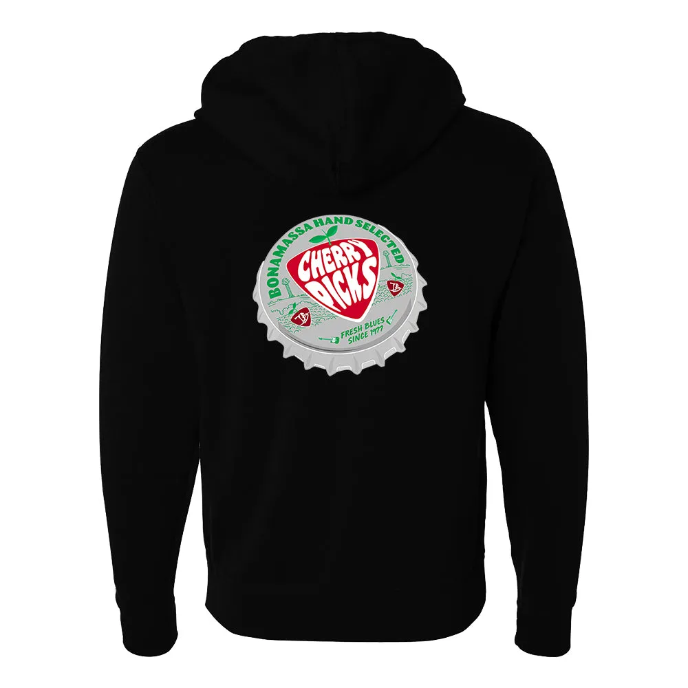 Cherry Picks Bottle Cap Zip-Up Hoodie (Unisex)