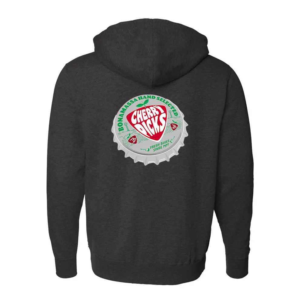 Cherry Picks Bottle Cap Zip-Up Hoodie (Unisex)