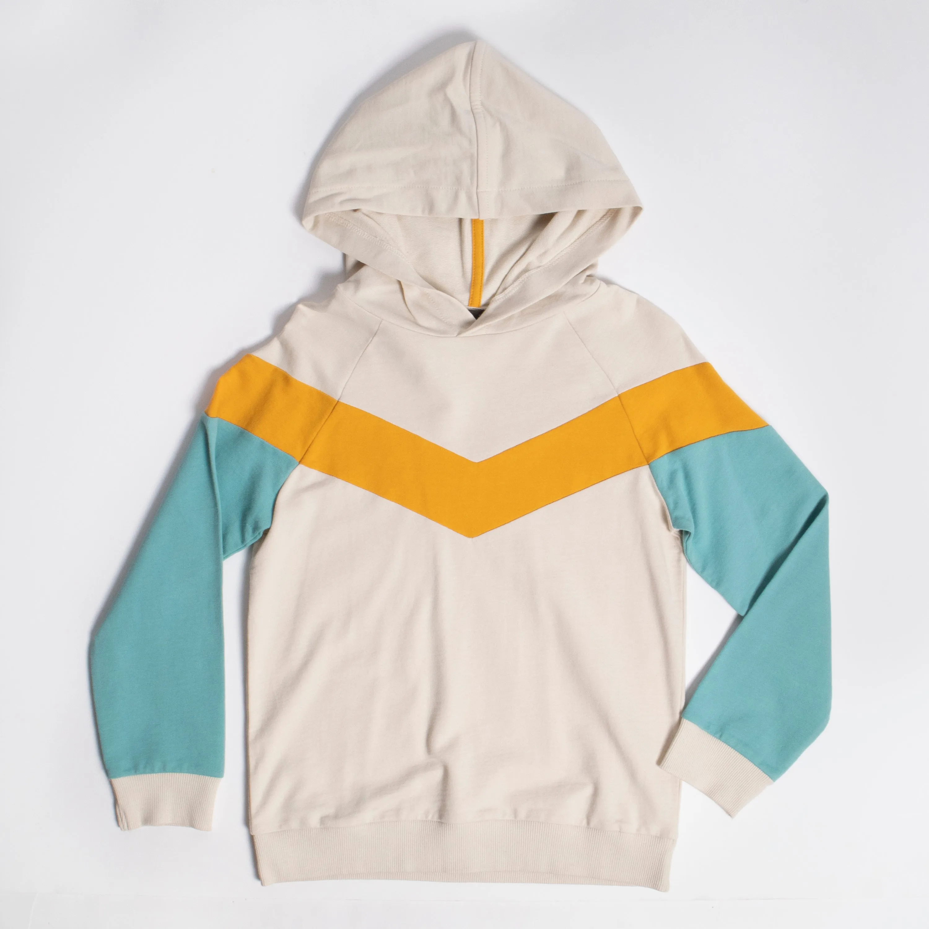 Chevron Color Block Hoodie