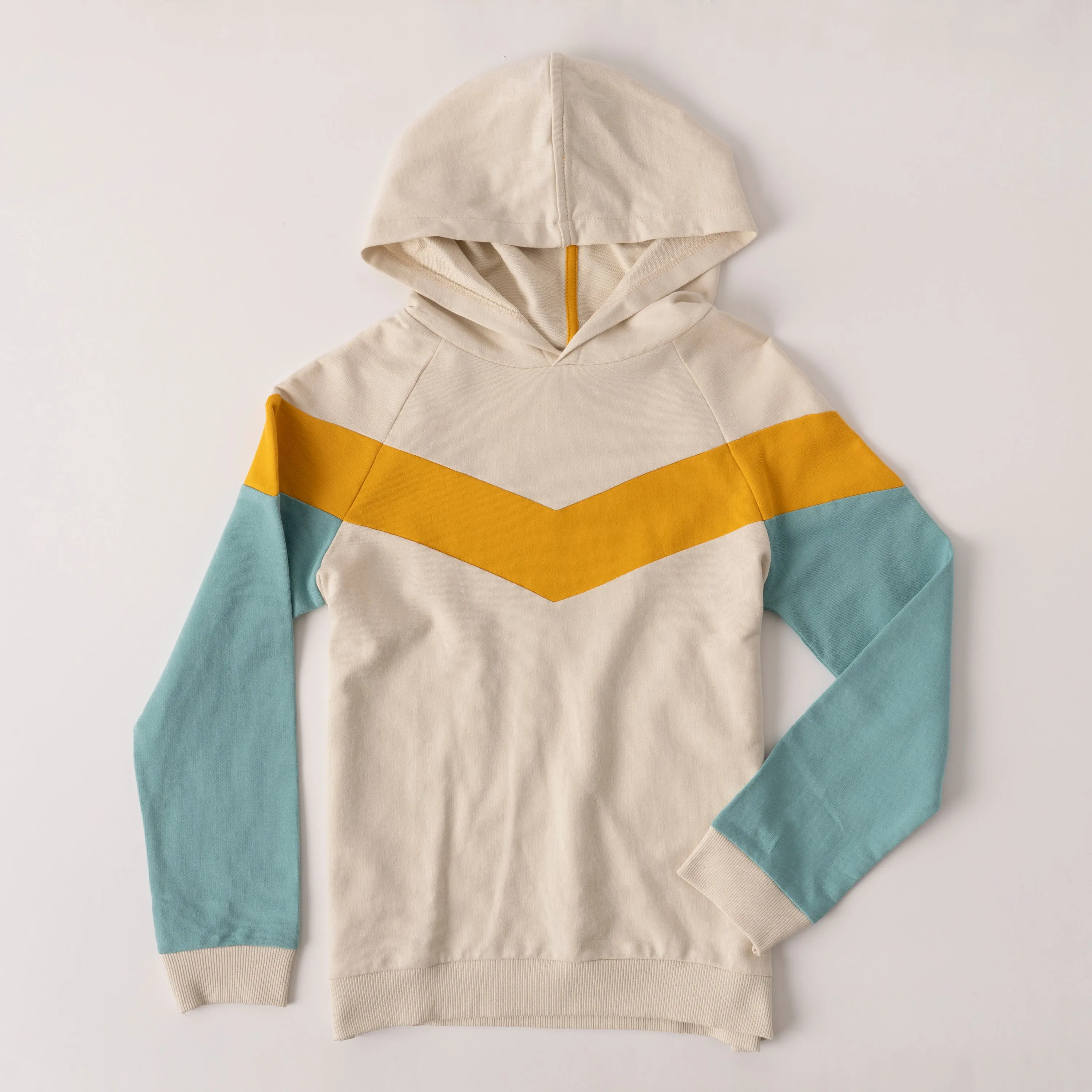 Chevron Color Block Hoodie