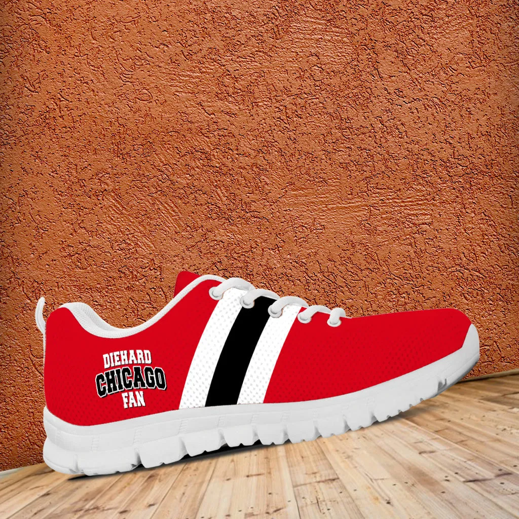 Chicago Fan Running Shoes - White - Diehard Sports