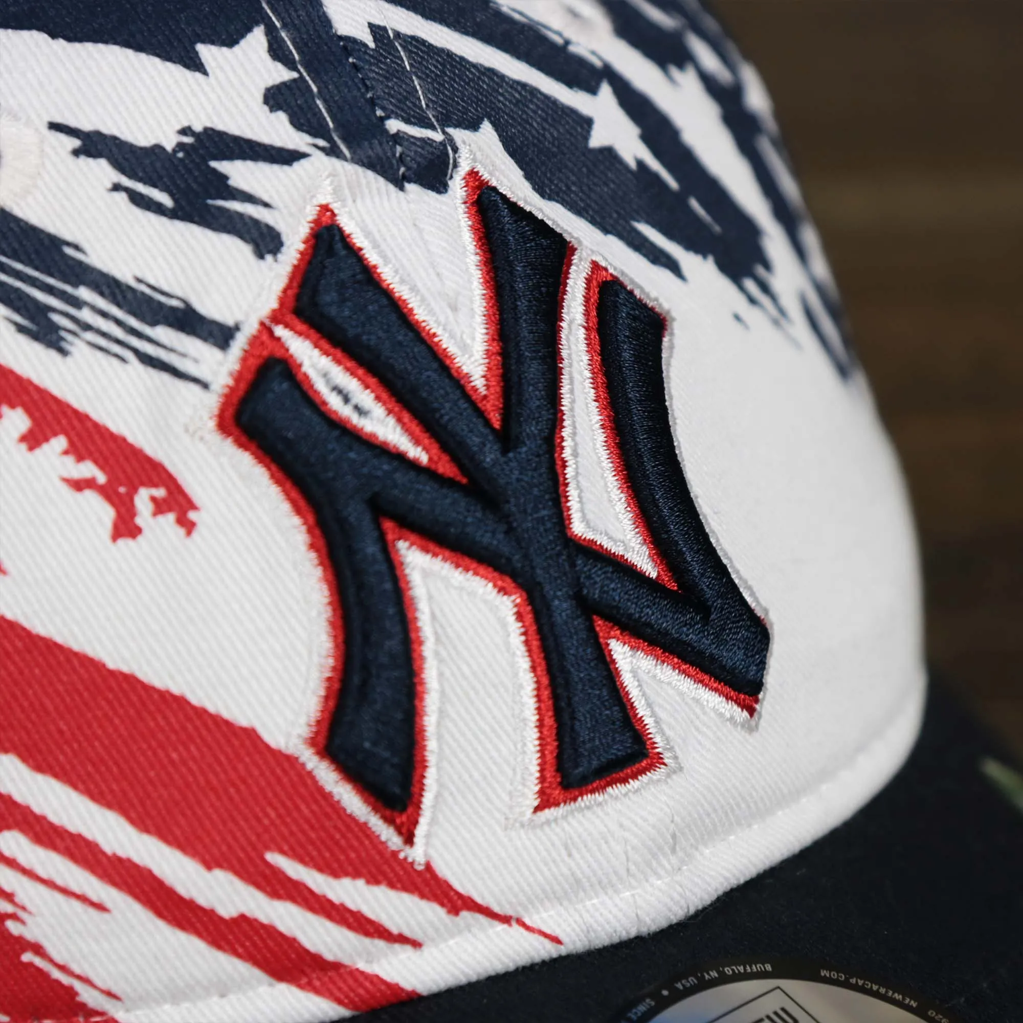 Child New York Yankees 4th of July Hat | Navy Yankees Dad Hat for Kids