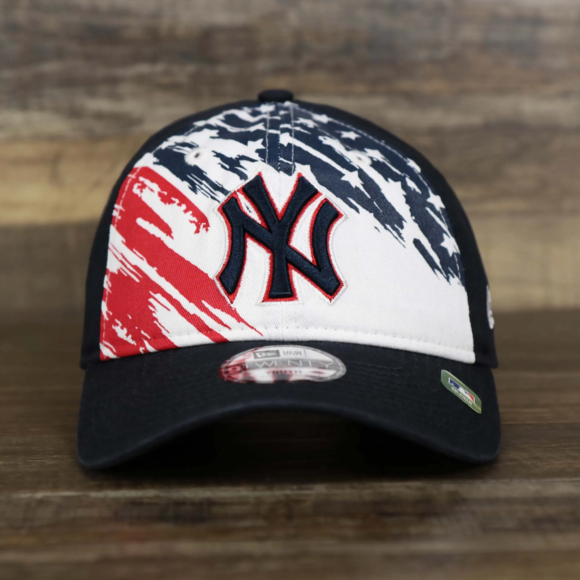 Child New York Yankees 4th of July Hat | Navy Yankees Dad Hat for Kids