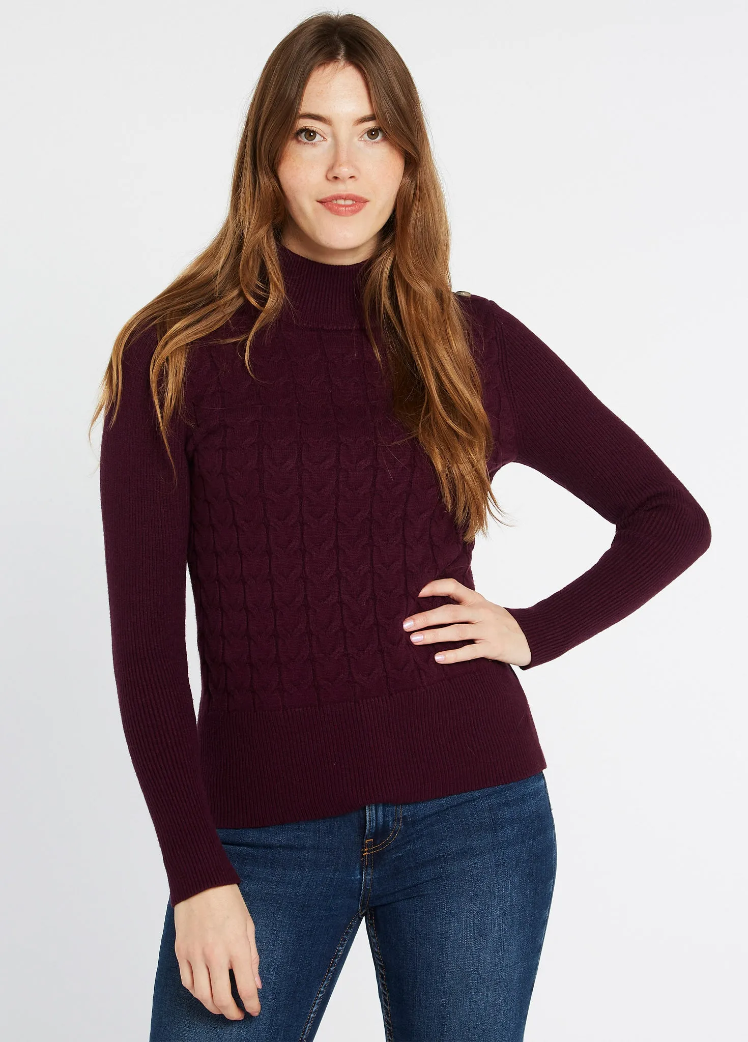 Claremont Women’s Sweater - Ox Blood