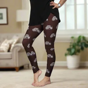 Classic Car Print Soft Leggings