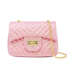 Classic Glitter Wave Handbag - Pink