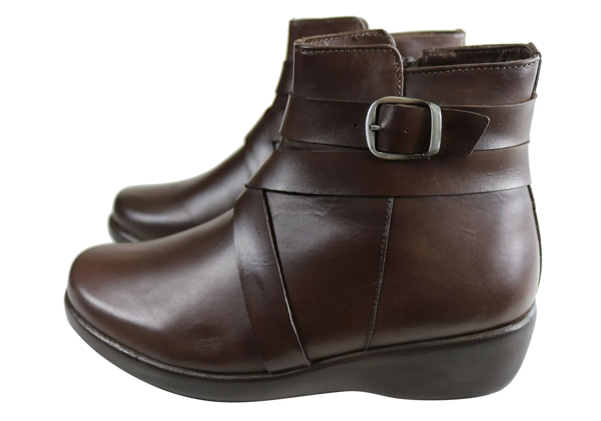 Comfortshoeco Laila Womens Leather Comfort Ankle Boots Made In Brazil