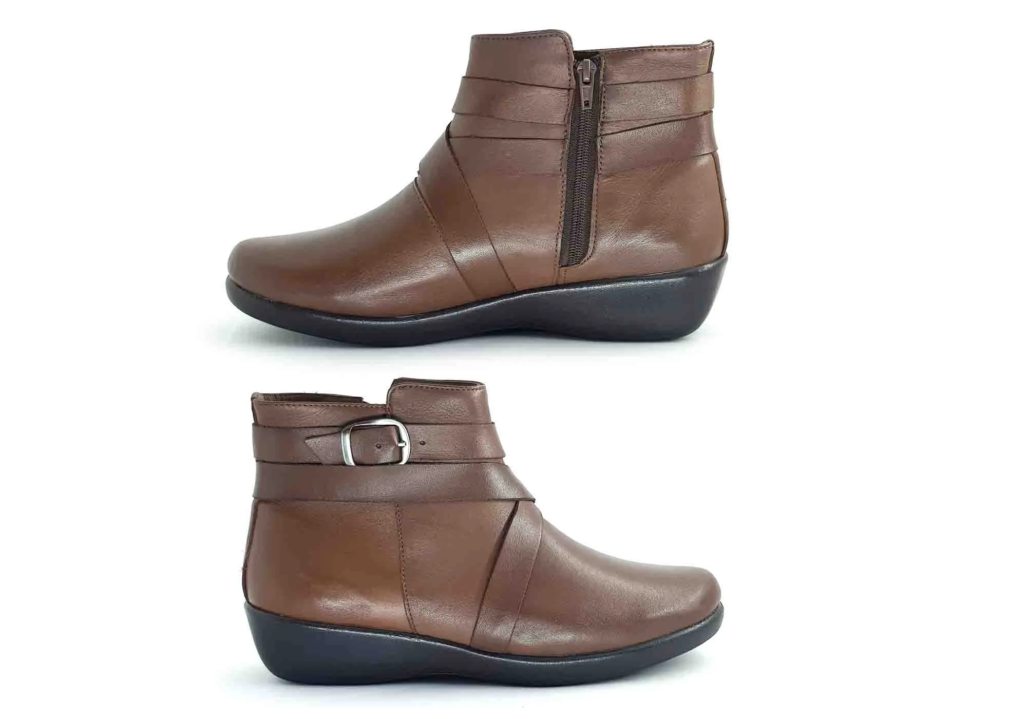 Comfortshoeco Laila Womens Leather Comfort Ankle Boots Made In Brazil