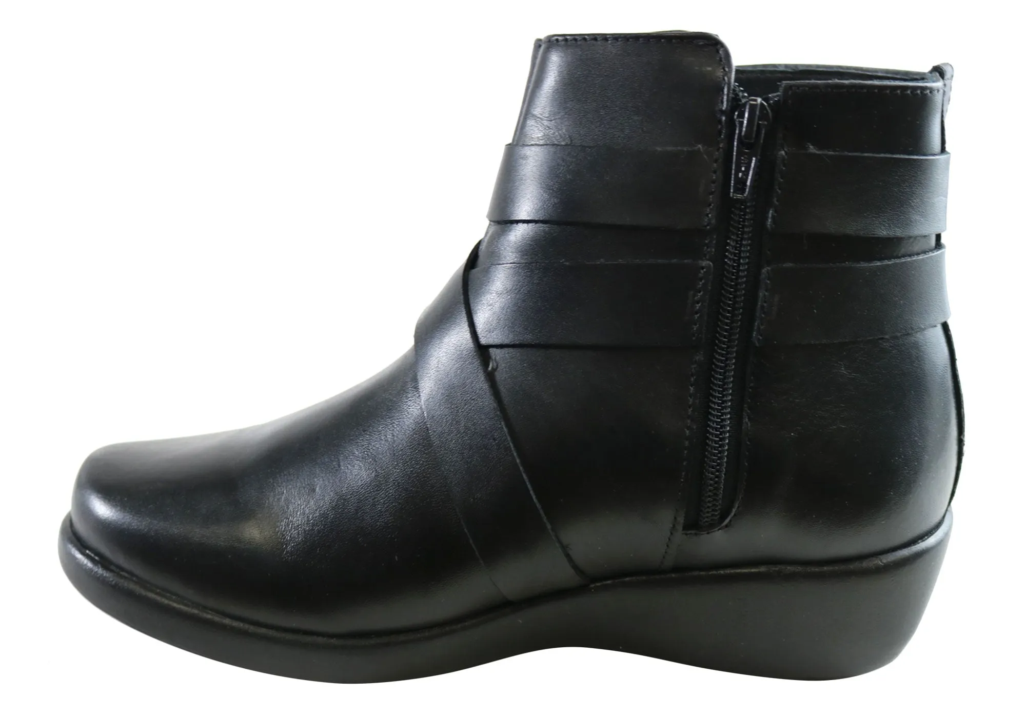 Comfortshoeco Laila Womens Leather Comfort Ankle Boots Made In Brazil