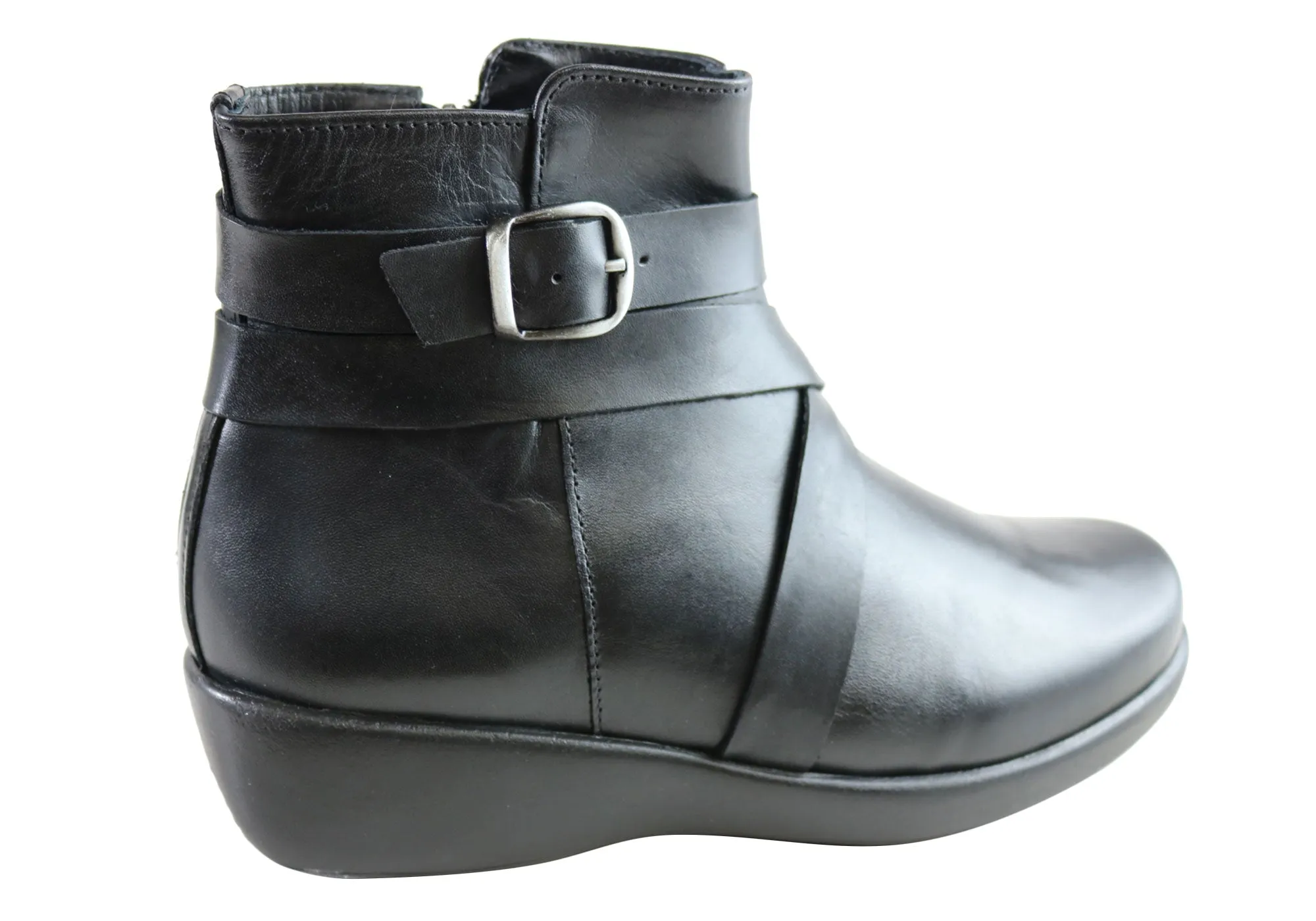 Comfortshoeco Laila Womens Leather Comfort Ankle Boots Made In Brazil