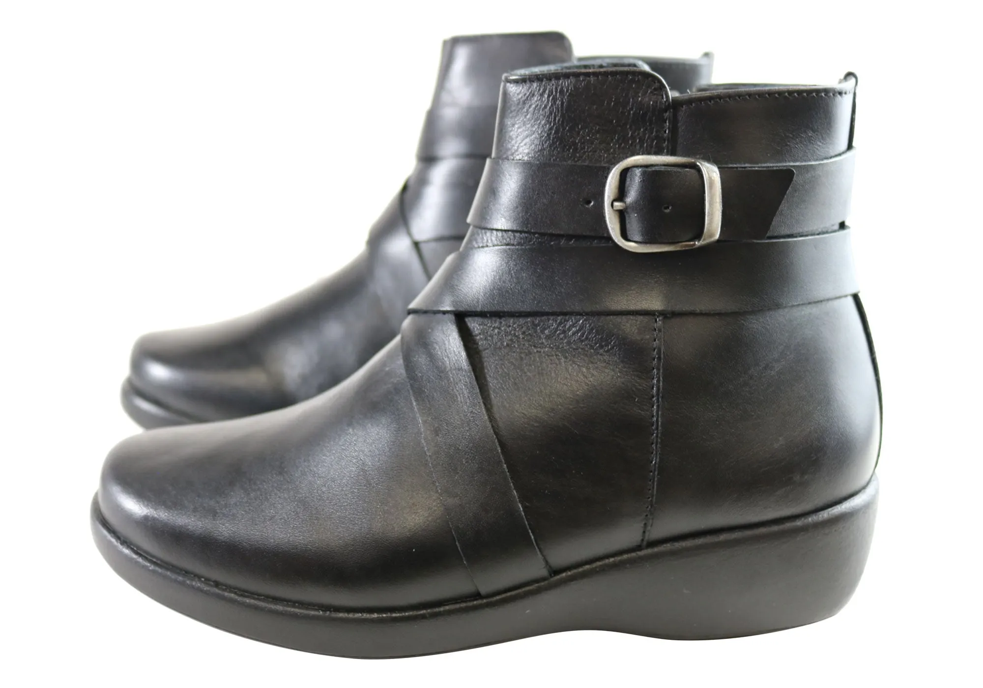 Comfortshoeco Laila Womens Leather Comfort Ankle Boots Made In Brazil